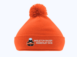 Oranje Muts met pompon